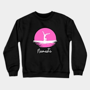 Bright Namaste in Pink Crewneck Sweatshirt